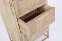 Cassettiera 5 cassetti naturale in legno stile vintage