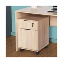 Cassettiera da ufficio con ruote colore sonoma cm 41x41xh.61