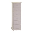 Cassettiera in legno Norimberga 6 cassetti crema cm29x23xh95