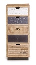 Cassettiera stile industrial 5 cassetti Tudor