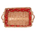 Cesta vimini rosso miele rettangolare cm53/58x37h13