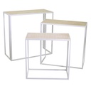 Colonnina in metallo Lucilla 3 pz bianco