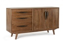 Credenza 2 ante - 3 cassetti marrone in legno stile vintage
