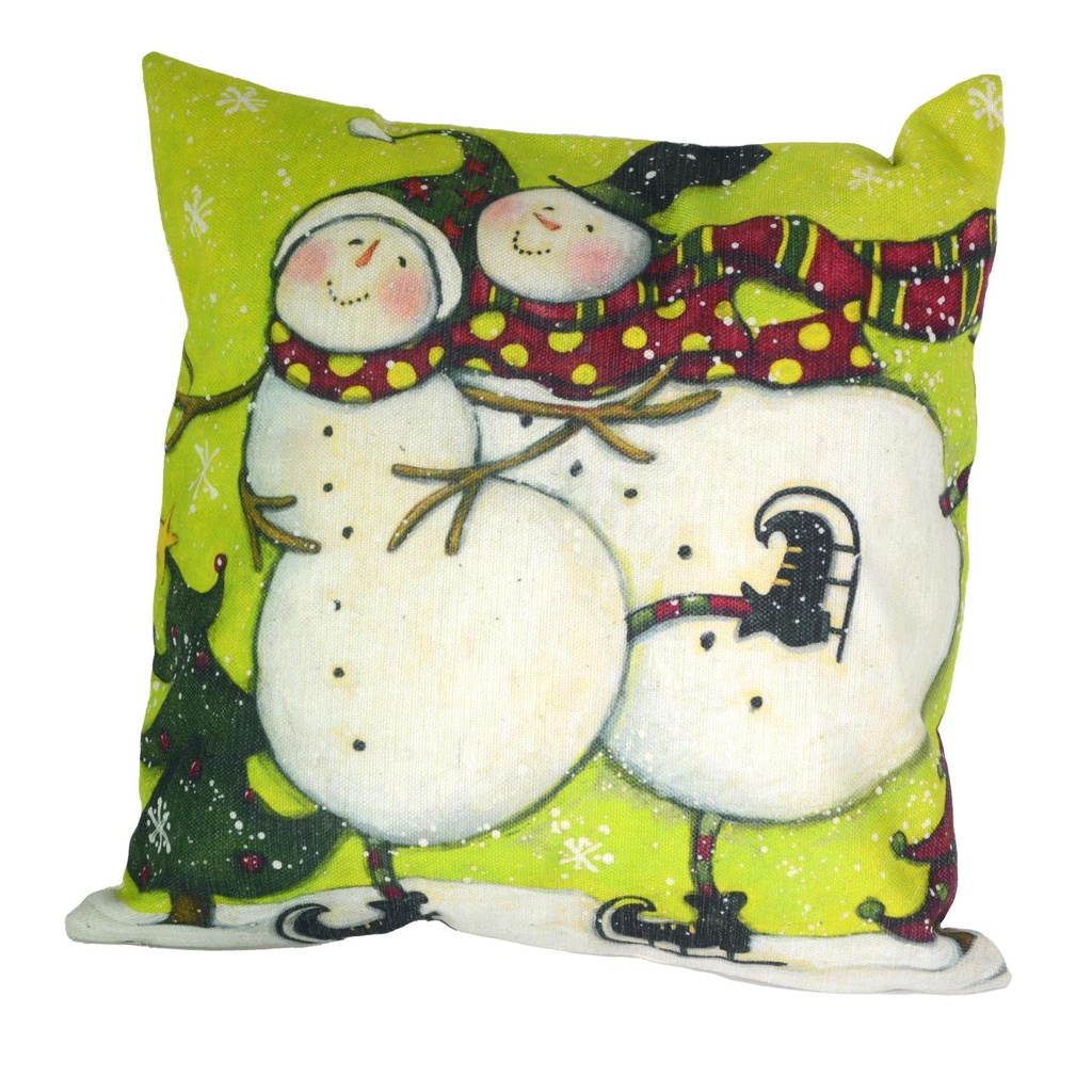 Snowman fabric cushion cm43x43
