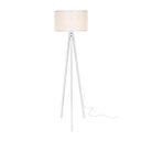 Lampada a piantana treppiedi in legno e tessuto Bianco RODI 36x h136 cm