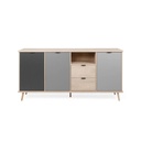 Credenza 3 ante con 2 cassetti cm 180 x 40 x  h 88