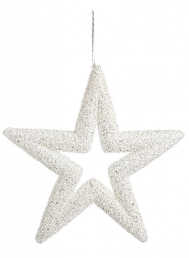 12x Pendaglio Angelica Stella Bianco L