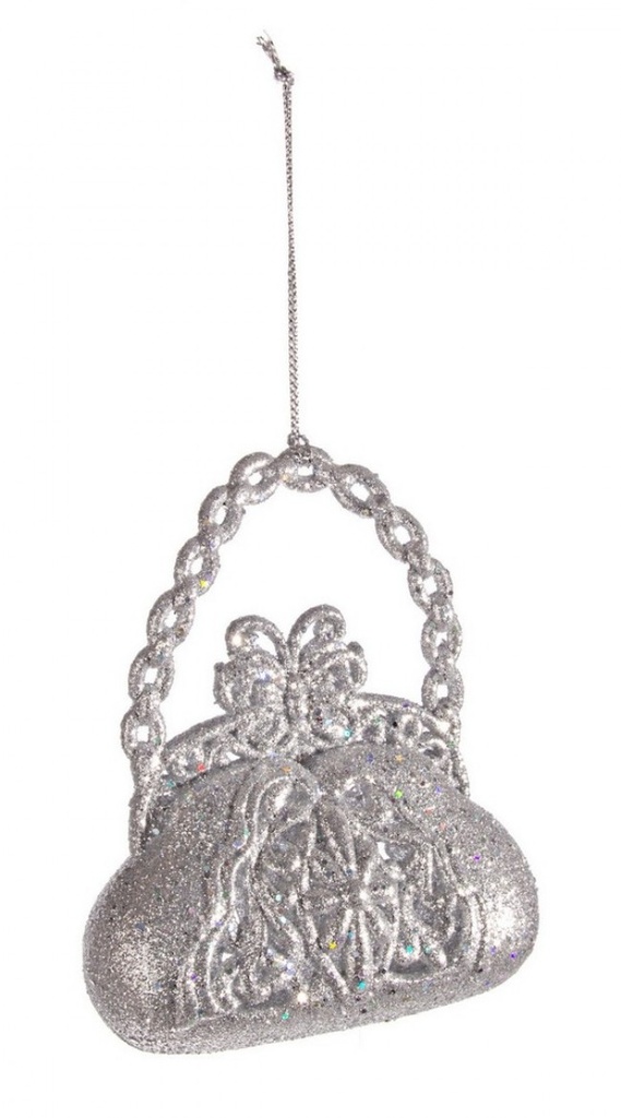 12x Pendaglio Moda Borsetta Argento