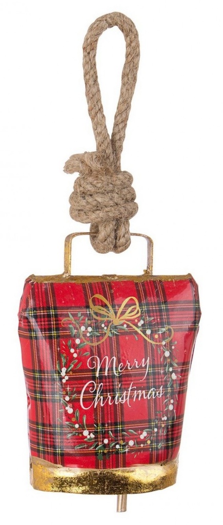 12x Pendaglio Wendi Campana Tartan Merryxmas