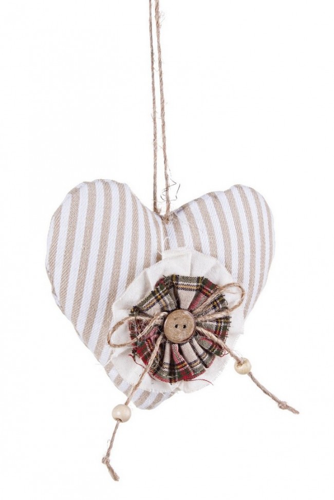 12x Pendaglio York Cuore Righe