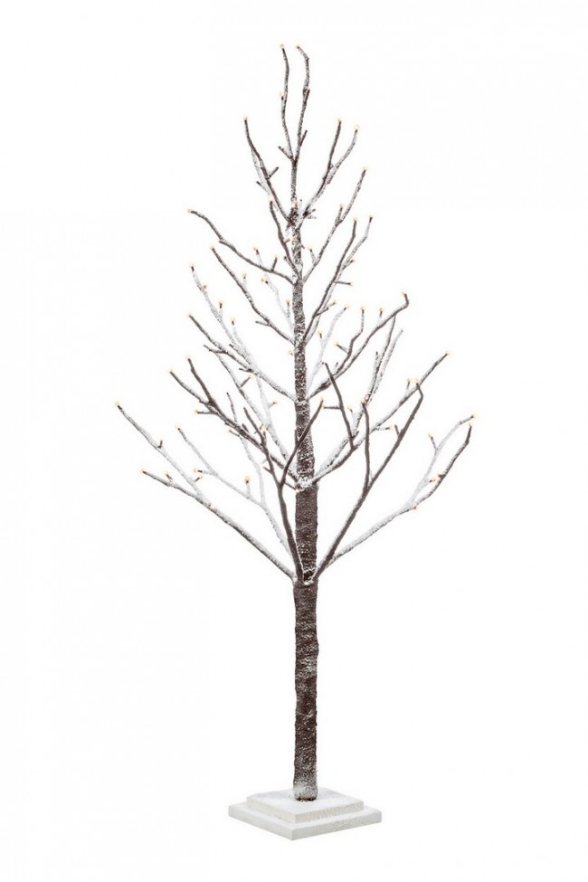 2x Albero Glad Innevato H120
