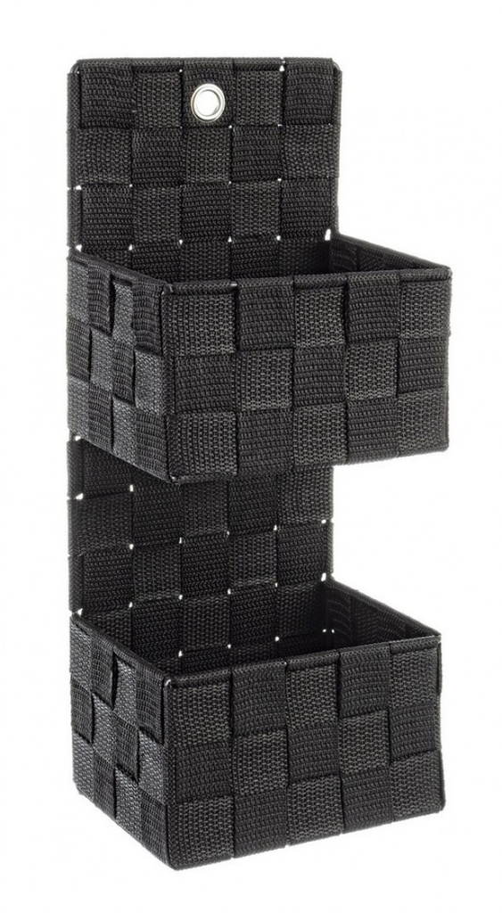 2x P.Oggetti Parete 2P Intreccio Nylon Nero