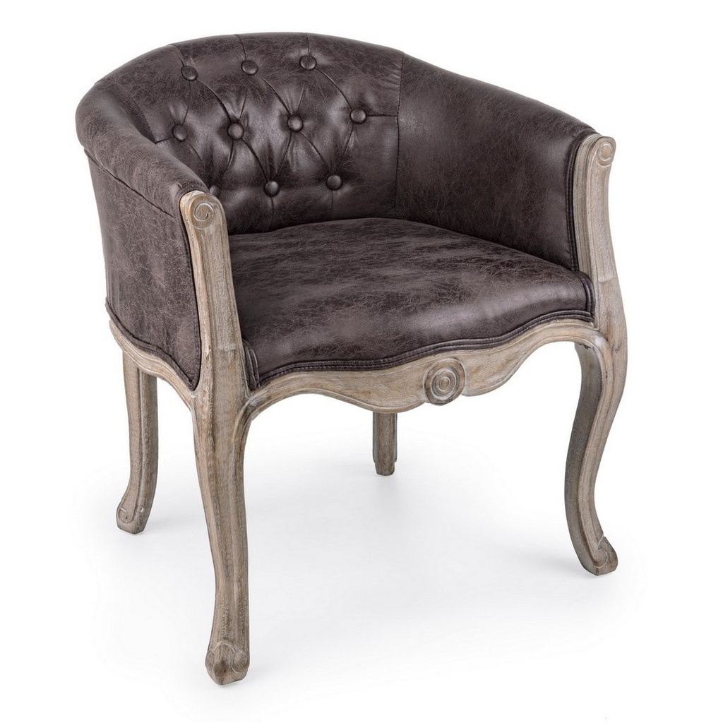 Poltrona Classica Diva Dark - 60x60x70 cm