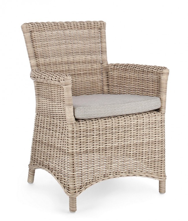 2x Sedia con braccioli con cuscino Jupiter New  Cod.0660338