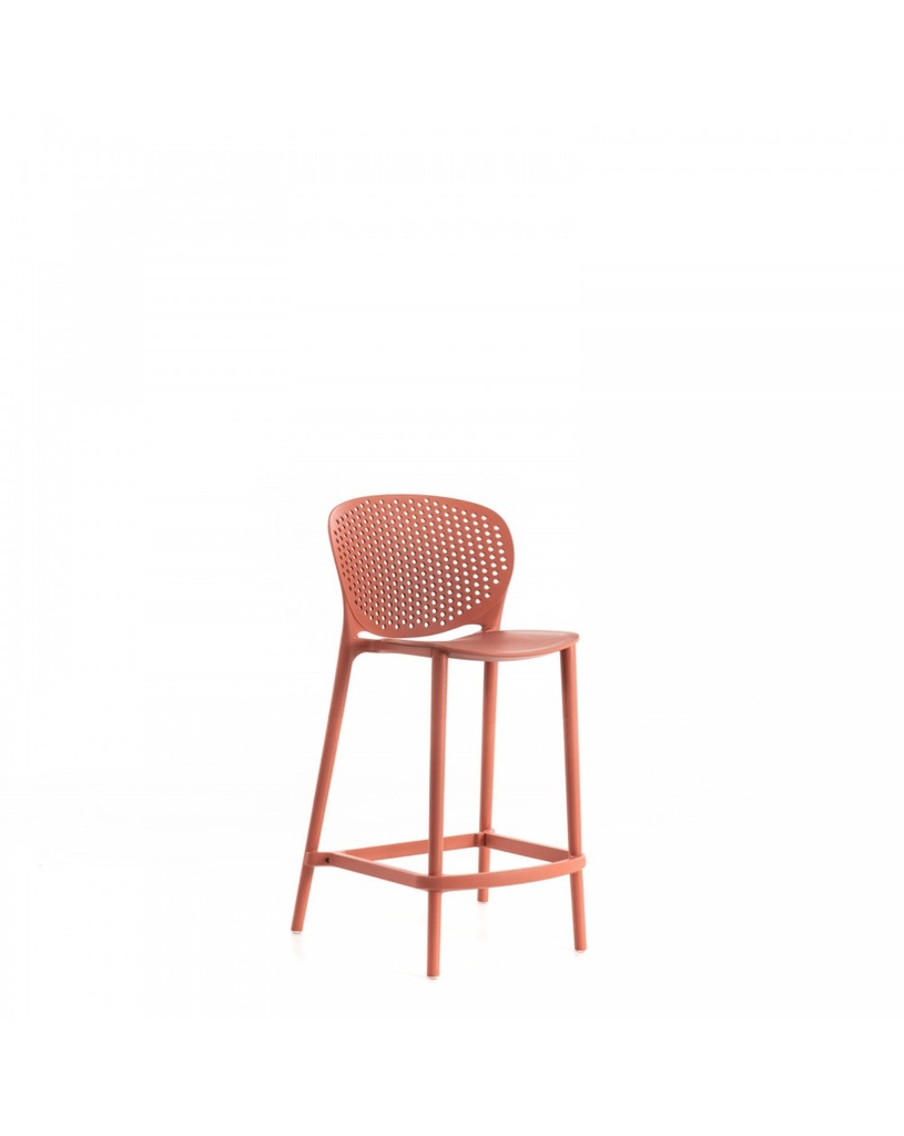 Set di 2 sedie in polipropilene arancione, 46x42x93cm