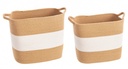 2x Set2 Cesta Flow 2M Rett Naturale-Bianco