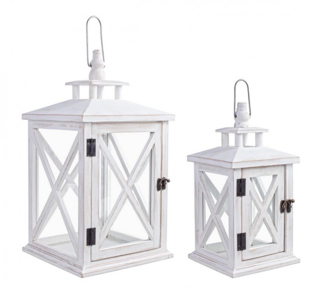 2x Set2 Lanterna Baita Bianco