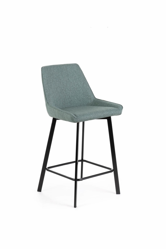 Set dai 2 Sgabelli elegante in tessuto, 50cm x 44cm x 94cm, con gambe in metallo nero