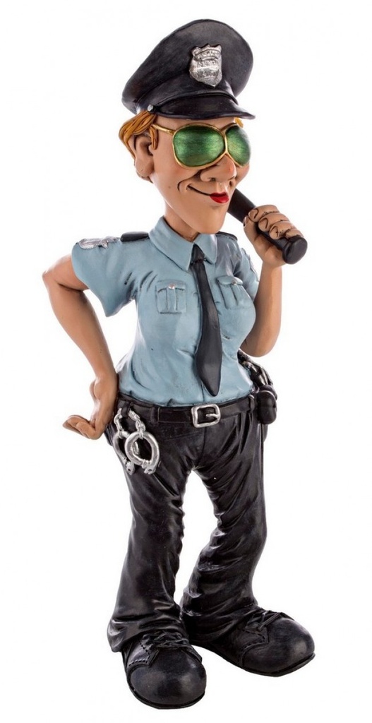 2x Statuetta Caricatura Police