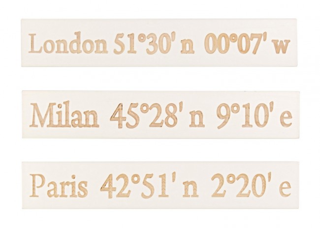 3x Decorazione Parete Cardinal Bianco Ass3