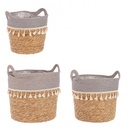 3x Set3 Cesta 2M Bridget To Grigio-Naturale