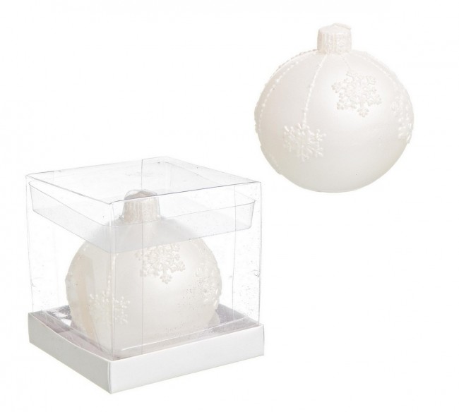 4x Candela Pearl Sfera Bianco D9