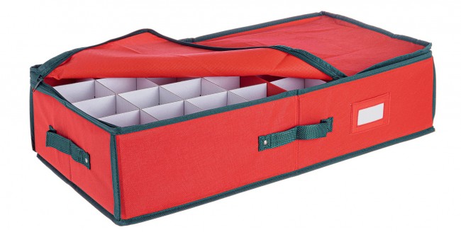 4x Contenitore Xmas Sfere Rett Ross 64P D80