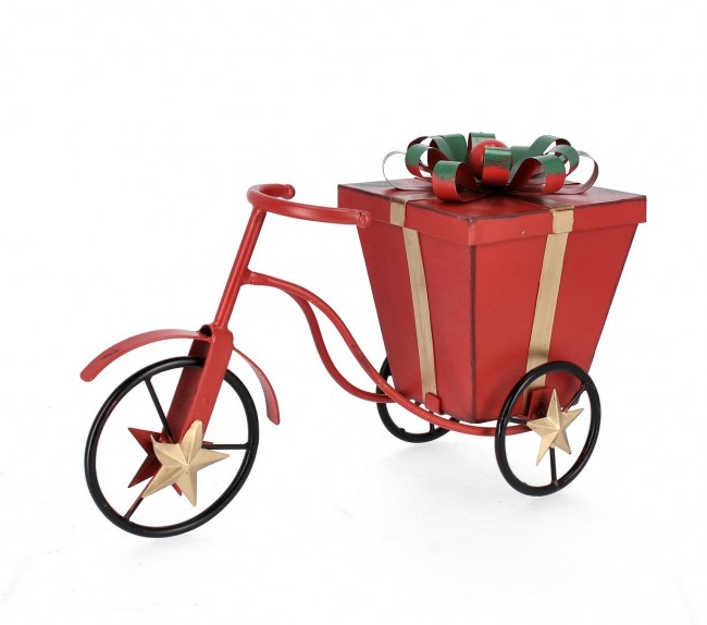 4x Decorazione 1P Santa Claus Bicicletta