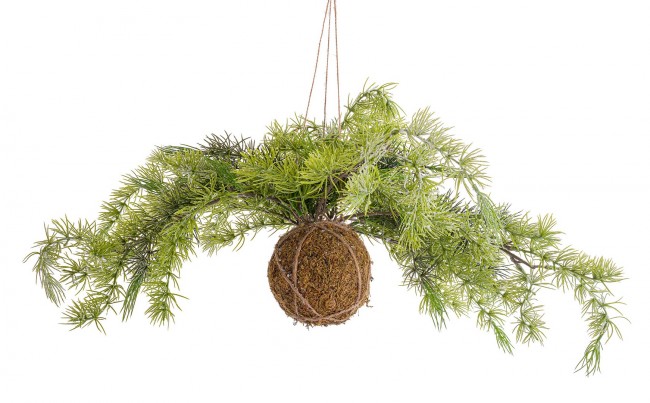 4x Decorazione Sfera Hedge Innevato D75