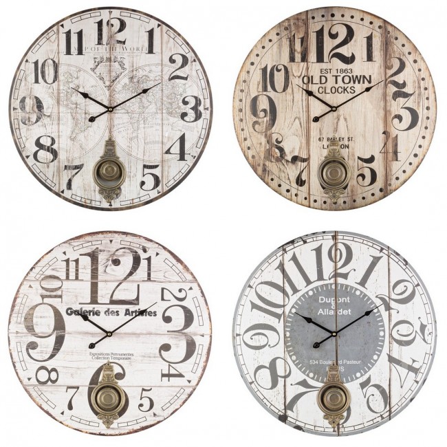 4x Orologio Parete Arizona C-Pendolo Ass4
