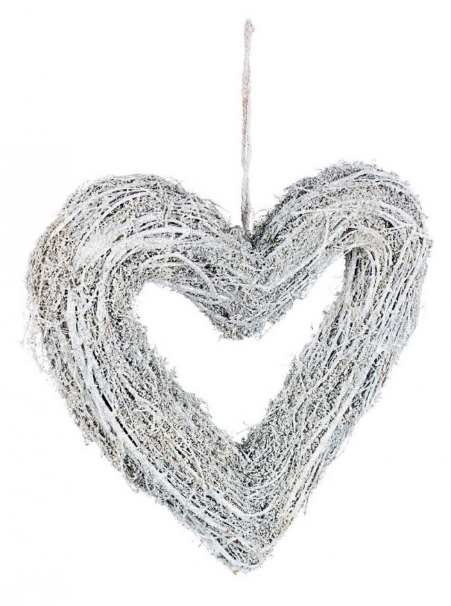 4x Pendaglio Cuore Forest Bianco