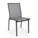 4x Sedia antracite in alluminio stile design