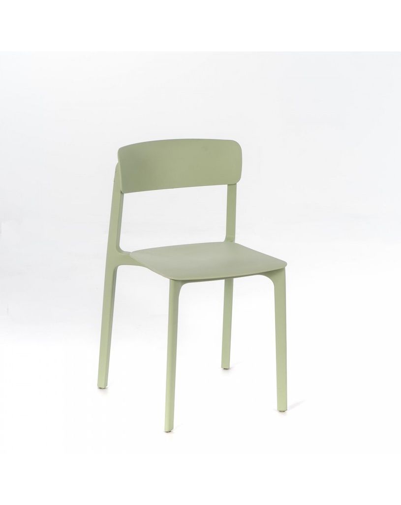 Set di 4 sedie in polipropilene verde, dimensioni 41x46x79.5cm