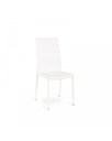 Set di 4 sedie in similcuoio bianco e metallo, dimensioni 42x41x95cm