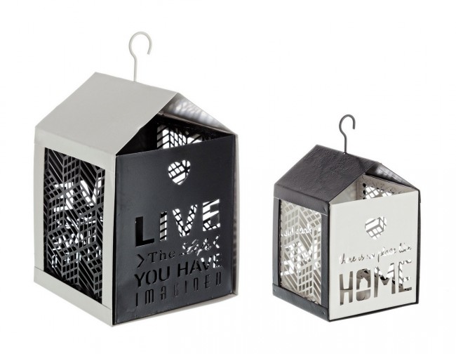 4x Set2 Lanterna Armonia Grigio-Grigio