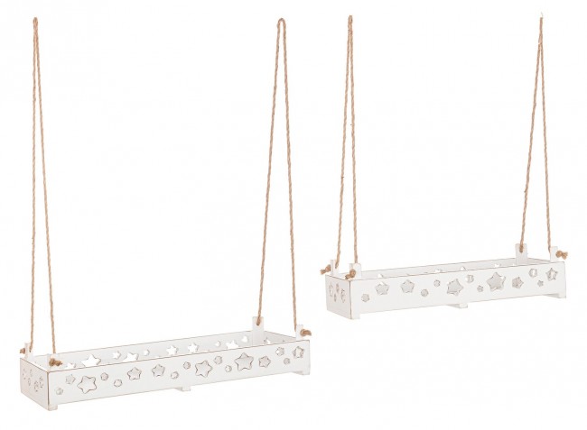 4x Set2 Vassoio Hilaris Rett Bianco Stella