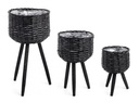 4x Set3 C.Vaso Tripod Nero