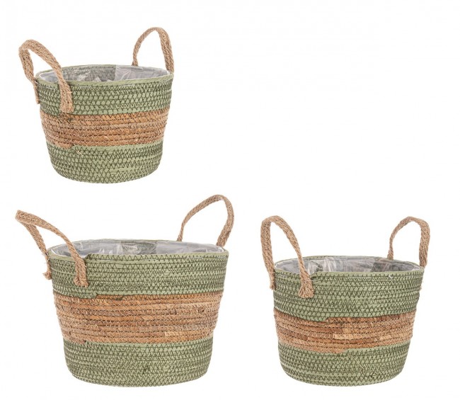 4x Set3 Cesta 2M Alyce To Verde-Naturale