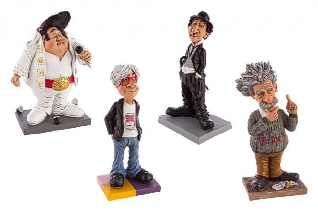 4x Statuetta Caricatura Star-2 Ass4