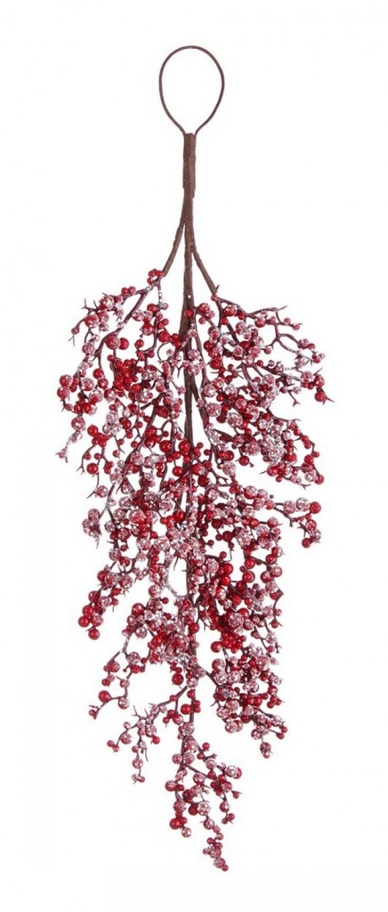 6x Decor. Delia Bacche Rosso Ghiacc Goccia