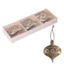 Addobbo metallo confezione 6pz oro 22x8x2,5 cm