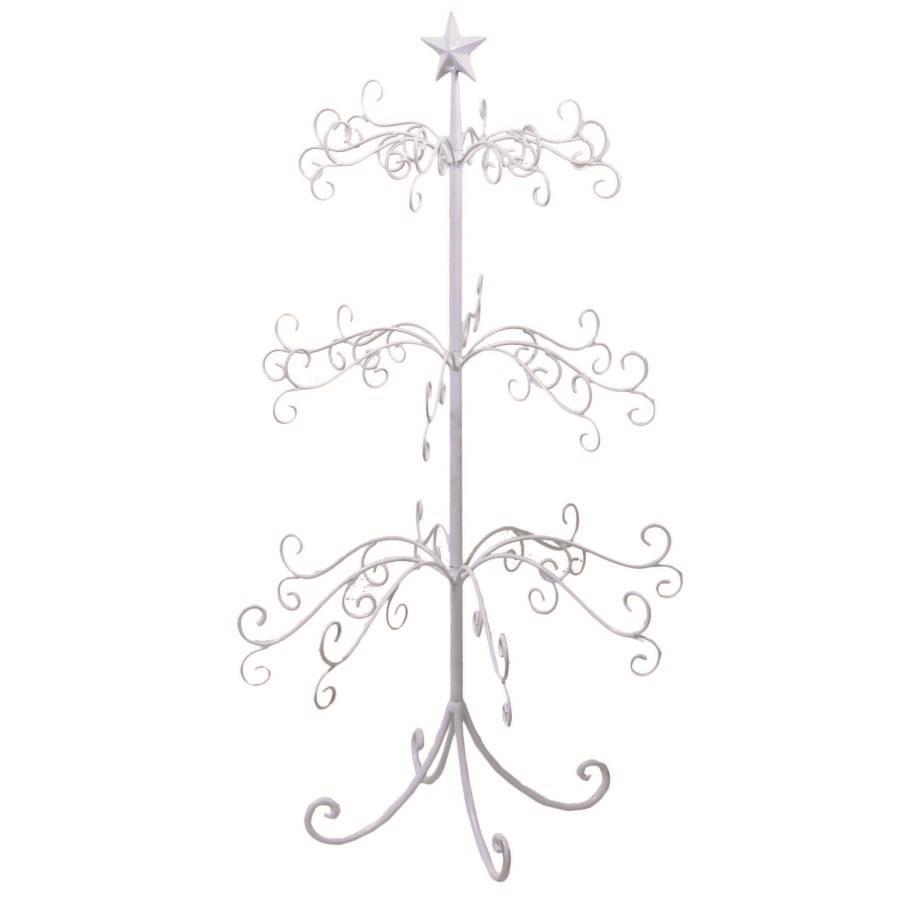 Albero espositore metallo c-stella bianco 58x58x105,5 cm