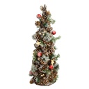 Albero innevato con bacche rosse e pigne ø19h50