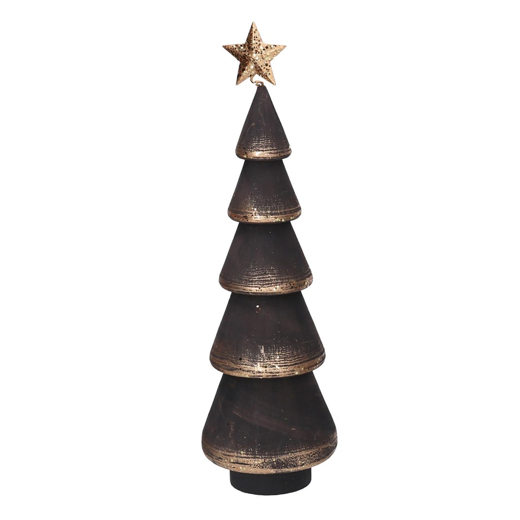 Albero in legno nero 22x7x7 cm