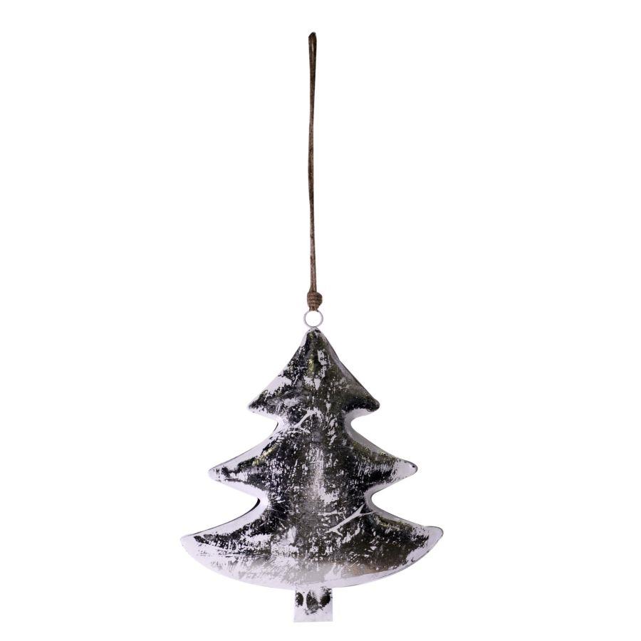 Albero Metallo Argento 12x25x12 cm