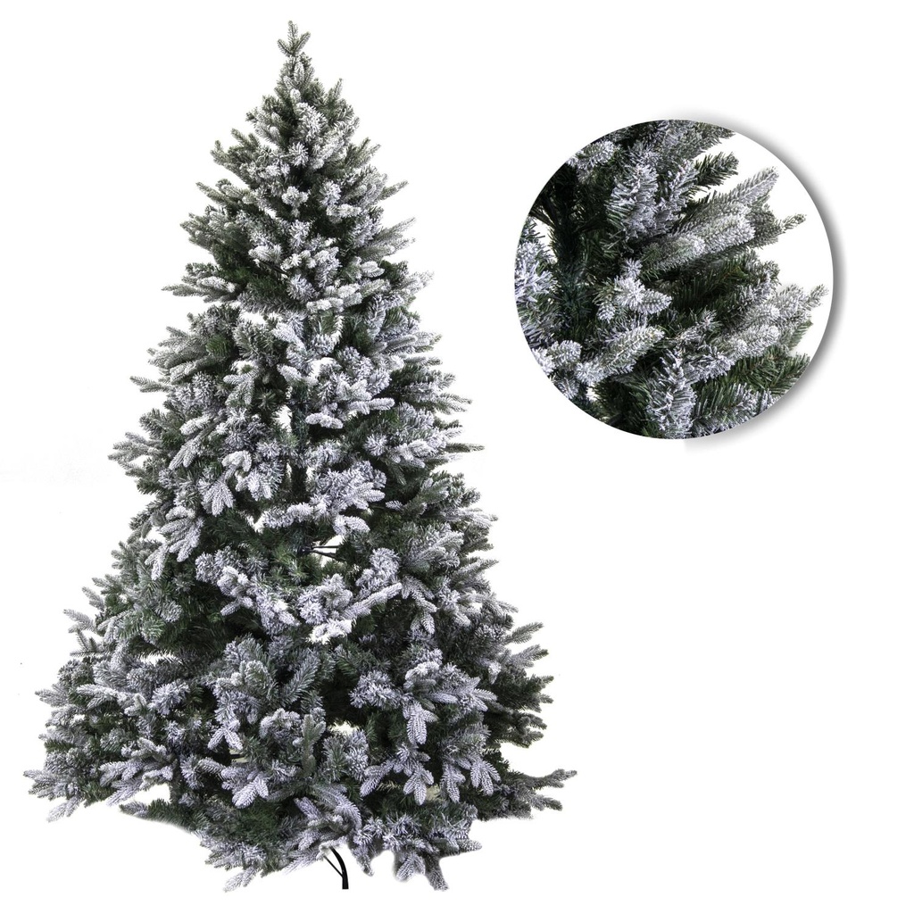 Albero innevato verde con 1430 rami - Dimensioni: ø140cm x h210cm
