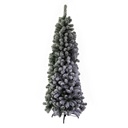 Albero Slim Innevato Verde con 972 Rami - 210 cm di Altezza e 79 cm di Larghezza