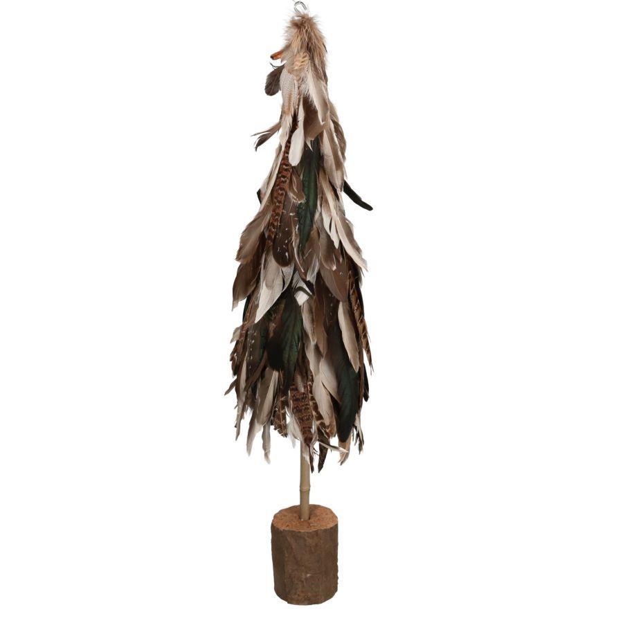 Albero piume con vaso marrone 8-20 cmø x 70 cmh