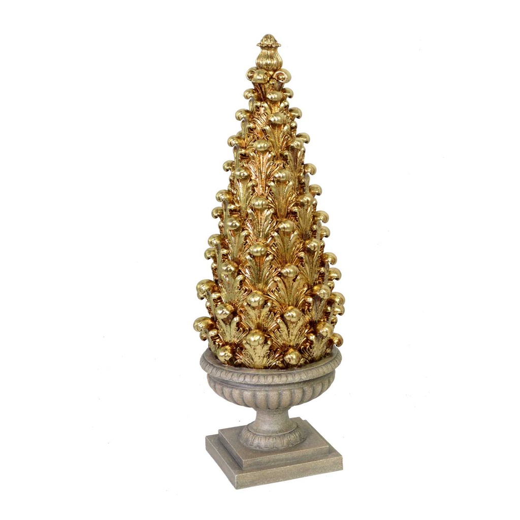 Albero in resina oro 15x15,8x43,7 cm