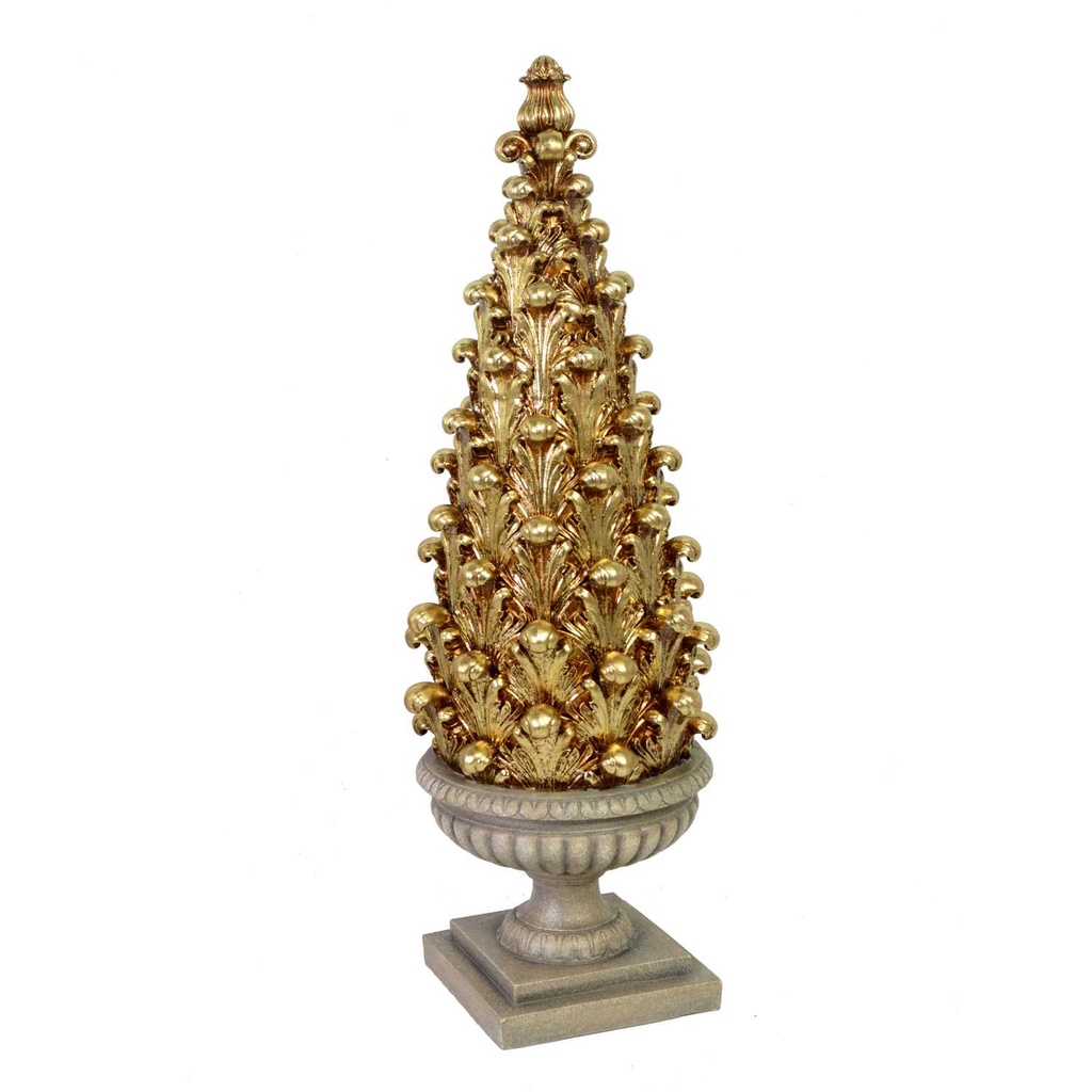 Albero in resina oro 18x18x52,7 cm